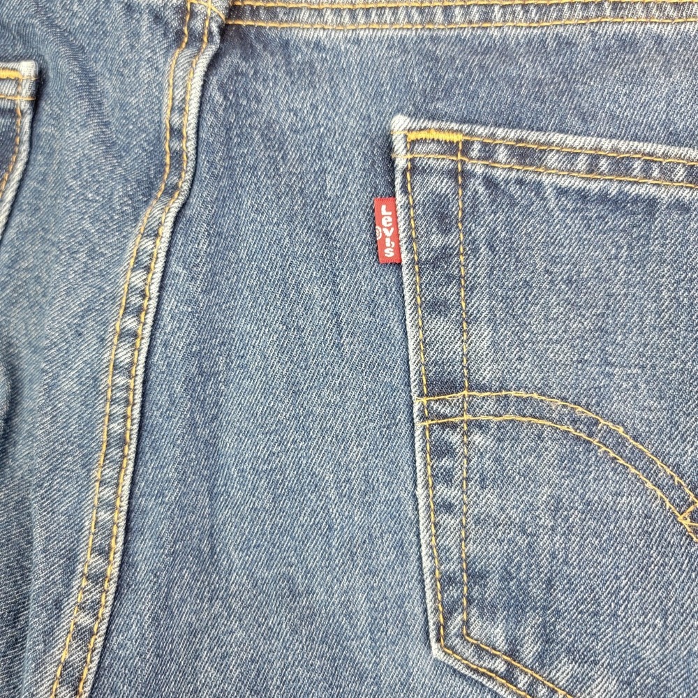 Levis 505 Jeans Mens 38x32 Blue Regular Fit Straight Leg Medium Wash Denim Pants - Picture 7 of 15